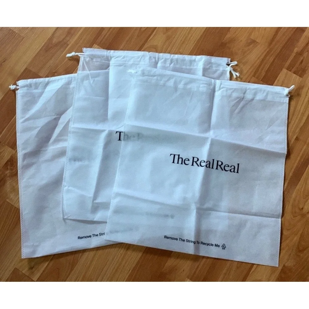 Bundle of 3 The Real Real Dust Bags  19 1/2 x 18 inches‎